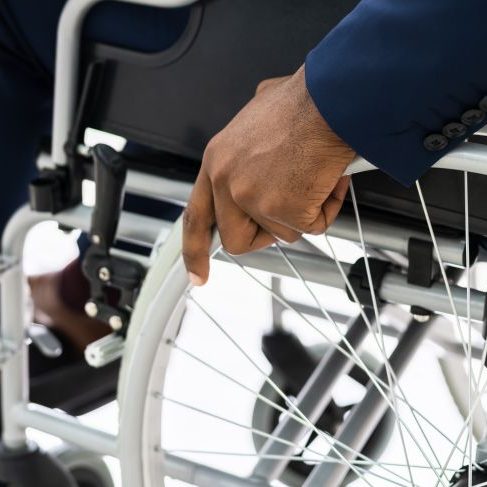 business man in wheelchair