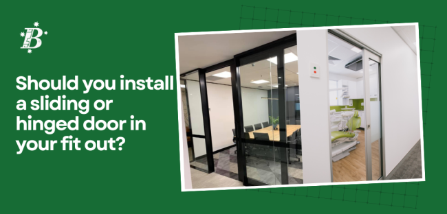 Should you install a sliding door or hinged door in your fit out?
