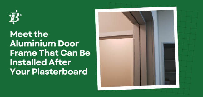 Meet the aluminium door frame that can be installed after your plasterboard