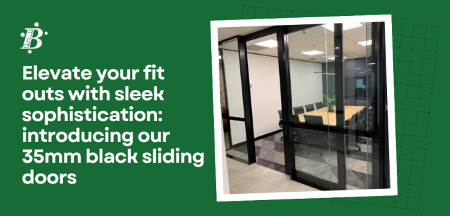 Elevate your fit out with sleek sophistication: introducing our 35mm black sliding doors