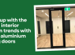 Keep up with the latest interior design trends with black aluminium swing doors
