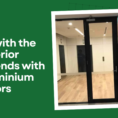 Keep up with the latest interior design trends with black aluminium swing doors